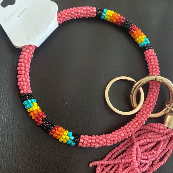 💎 TRENDY SEED BEAD  KEY CHAIN BANGLE 💎 - Picture 8 of 8